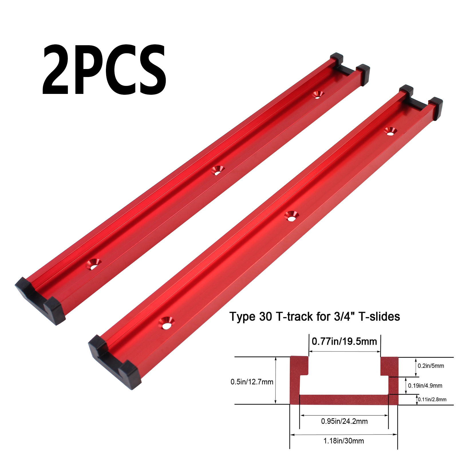 Woodworking Plan - 2pcs Type 30 Woodworking T-slot Track