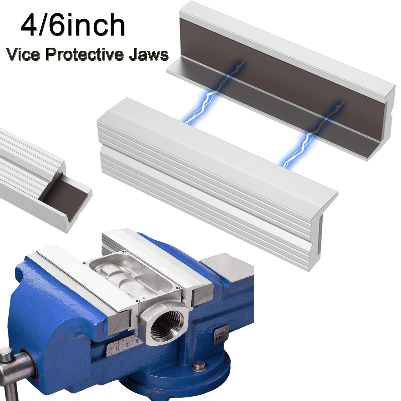 Woodworking Front Vise - 1 Pair Vise Jaw Pads Magnetic