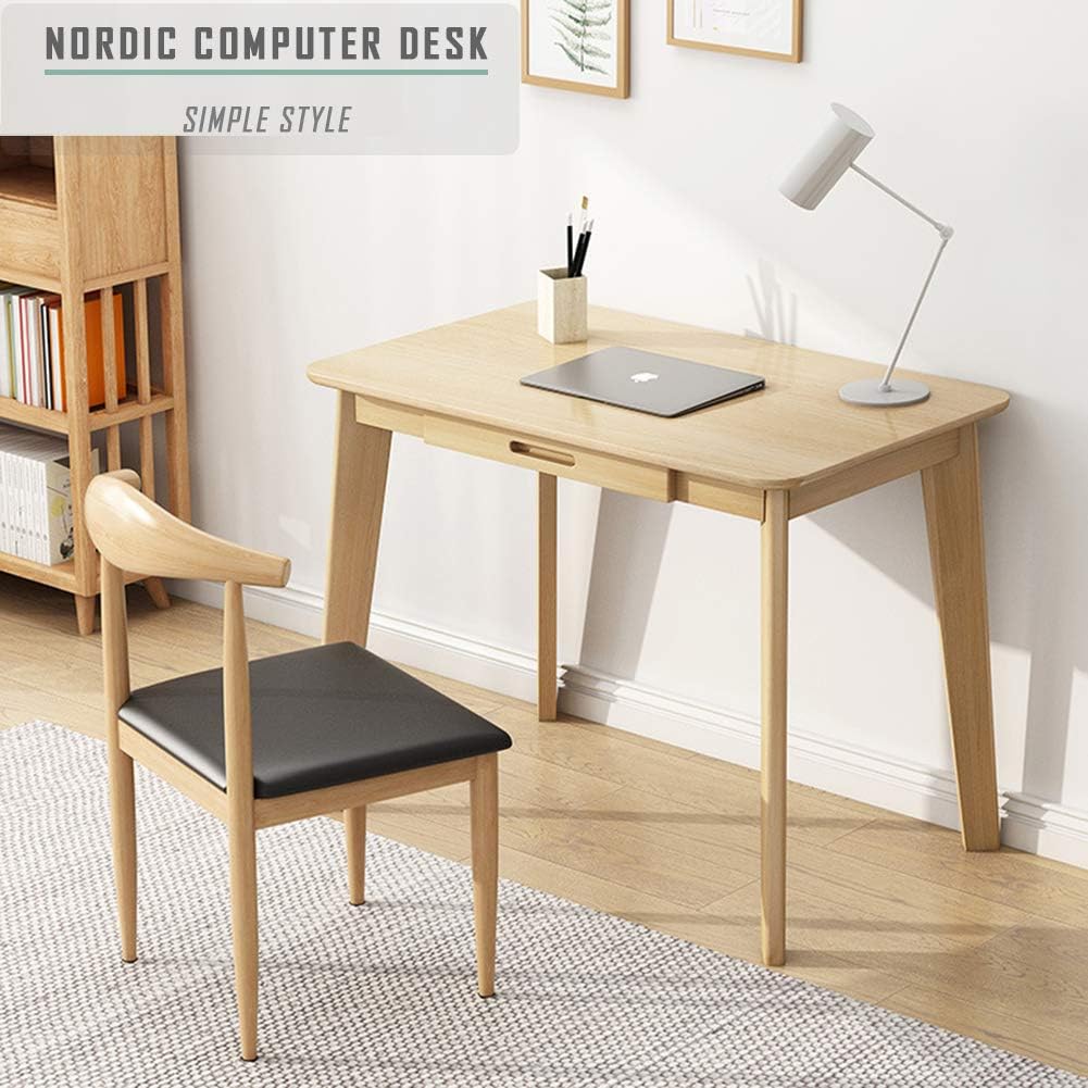Solid Wood Writing Desk with D - مراجعة Woodworking Table وسعره