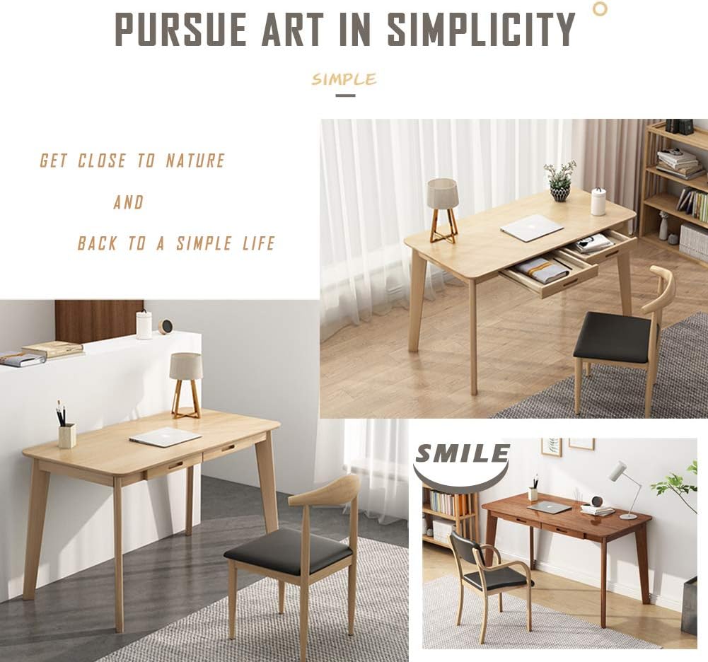 Solid Wood Writing Desk with D - مراجعة Woodworking Table وسعره