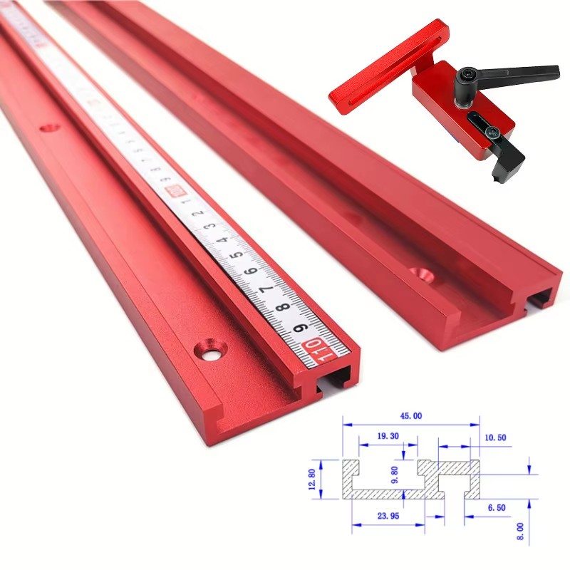 1PC Chute Aluminium alloy T-tr - مراجعة Woodworking Plan وسعره