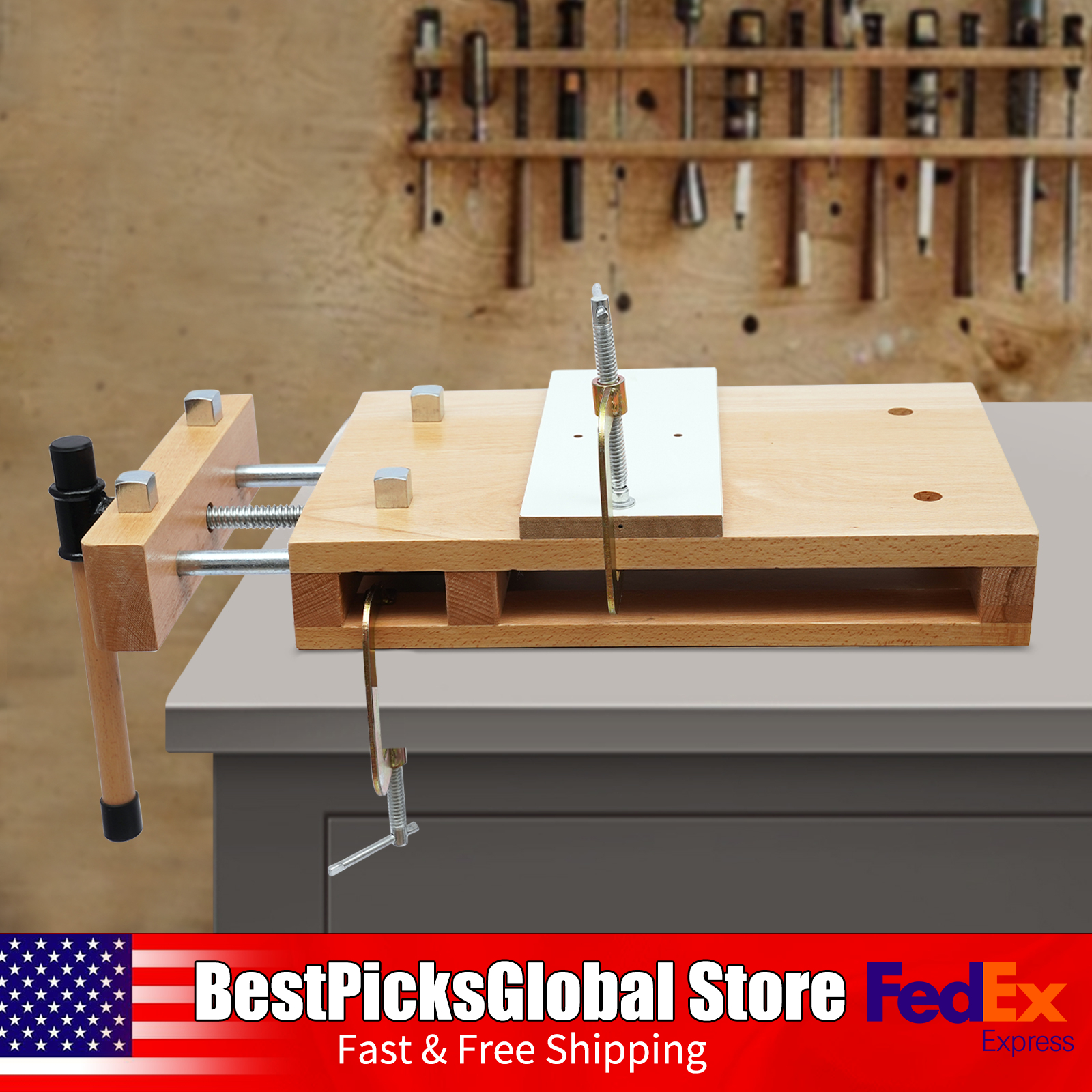 Wood Vise Workbench with G-sha - مراجعة Woodworking Bench Vise وسعره