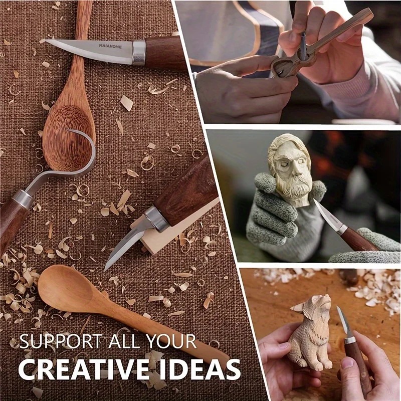 5pcs tools for wood carving Ch - مراجعة Woodworking Knife وسعره