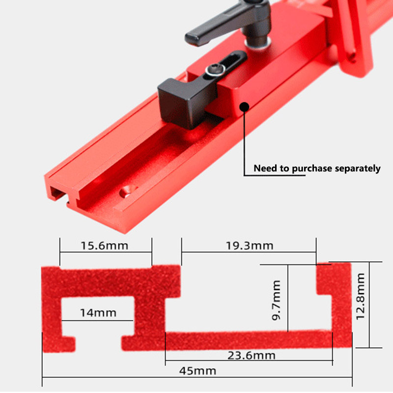 1Pc 45 Type T-Track 400mm Wood - مراجعة Woodworking Plan وسعره