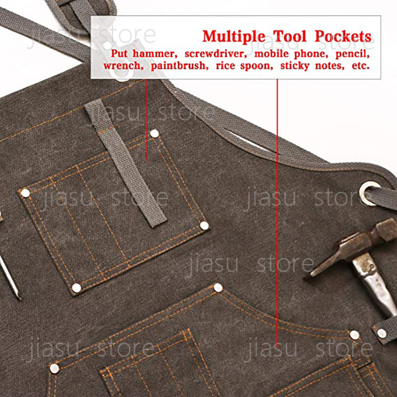 Thick Canvas Tool Apron Custom - مراجعة Woodworking Logo Design Free وسعره