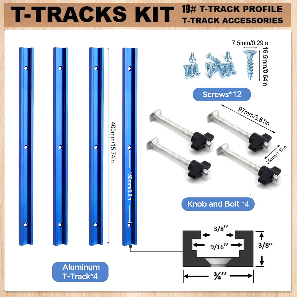 Woodworking 19# T-track Kit an - مراجعة Woodworking Plan وسعره
