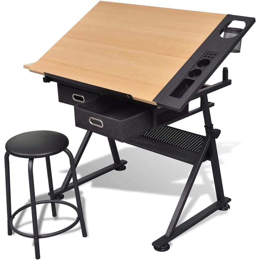Adjustable Height Drafting Tab - مراجعة Woodworking Table وسعره