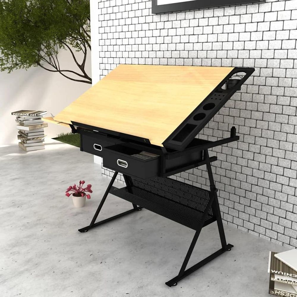 Adjustable Height Drafting Tab - مراجعة Woodworking Table وسعره