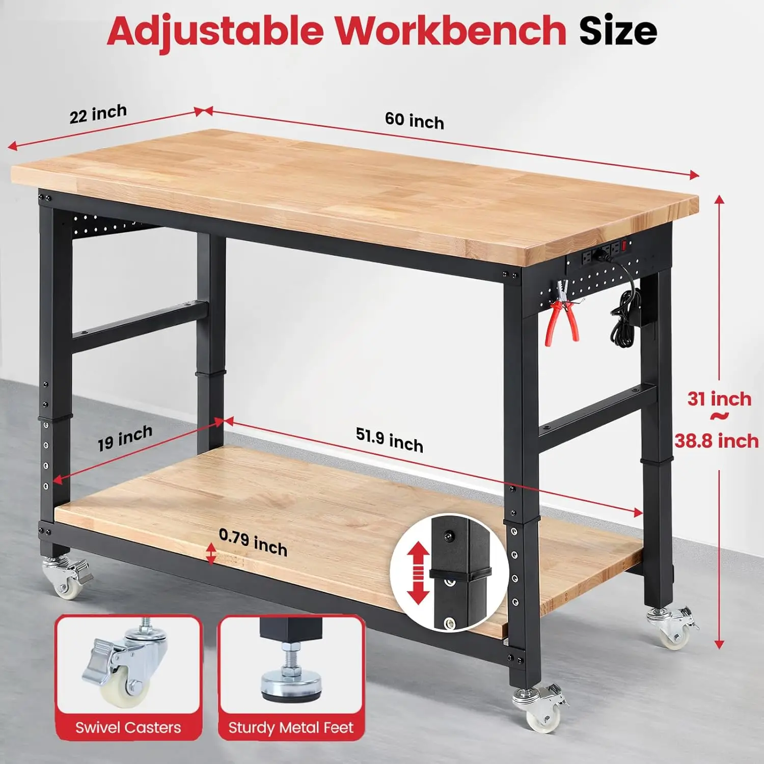 ENJOYWOOD Work Table for Garag - مراجعة Woodworking Table وسعره