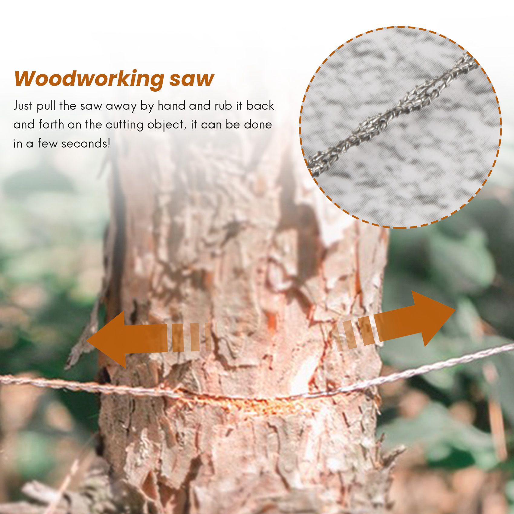 Outdoor Hand-Drawn Rope Saw 30 - مراجعة Woodworking Hand Saw وسعره