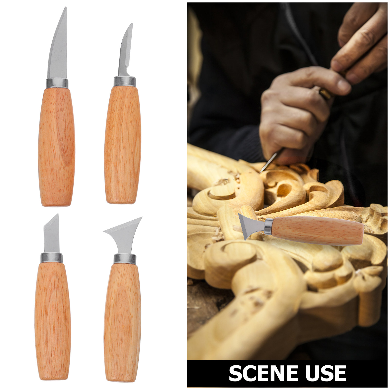 4Pcs Wood Carving Knives Set E - مراجعة Woodworking Knife وسعره