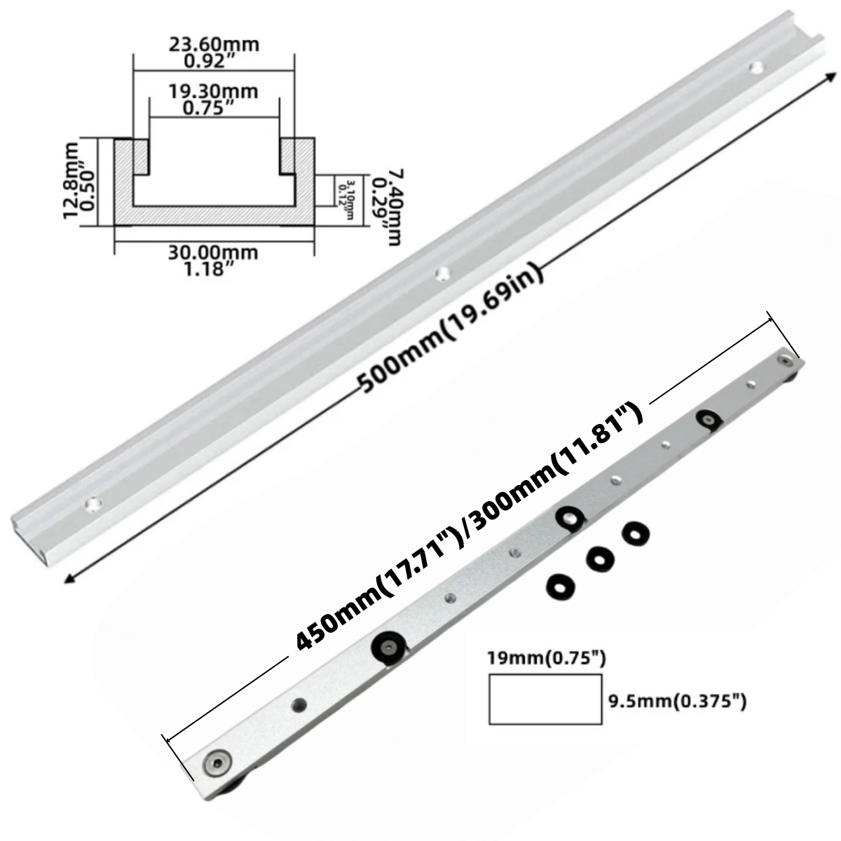 1 Set Aluminium Alloy T-tracks - مراجعة Woodworking Plan وسعره