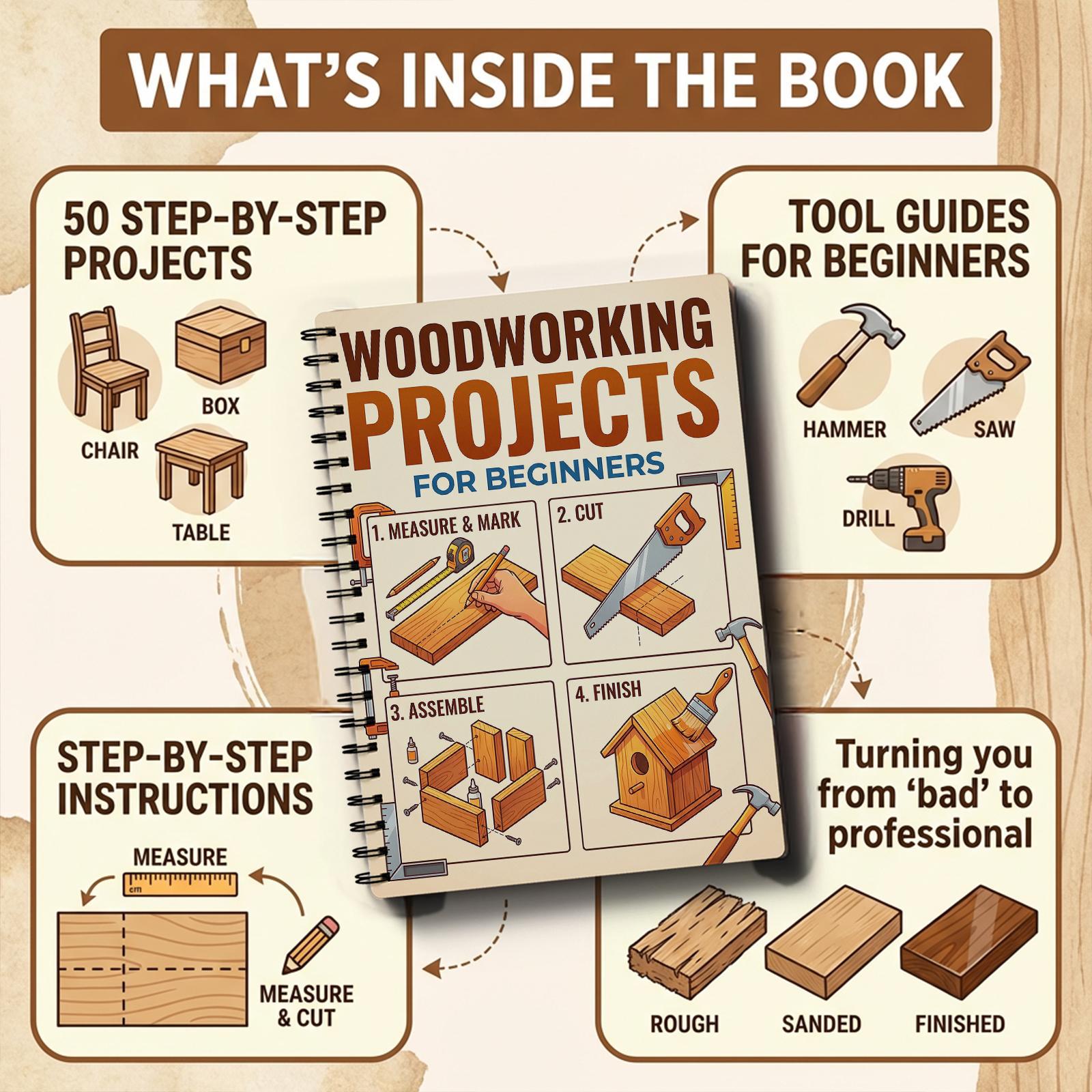 Woodworking Book for Beginners - مراجعة Woodworking Plan وسعره