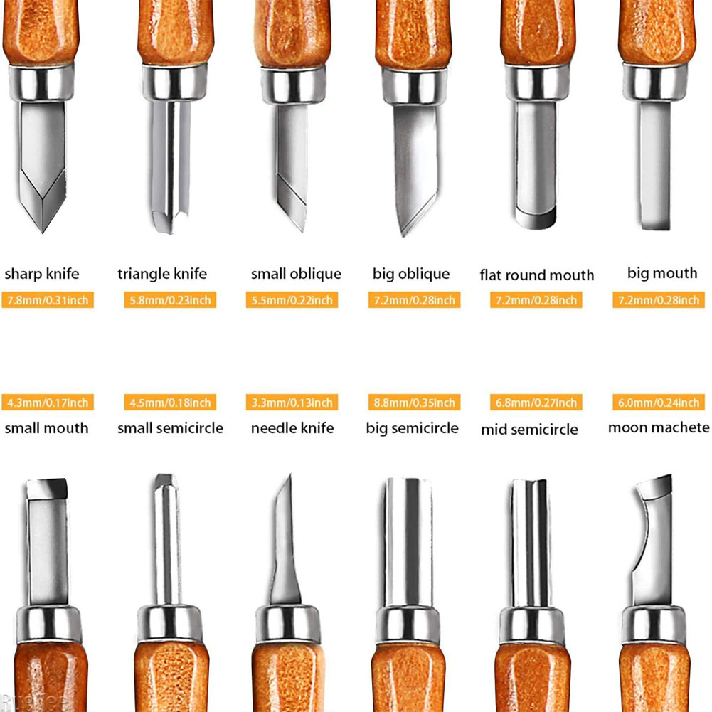 12Pcs SK2 Woodworking Carving  - مراجعة Woodworking Knife وسعره